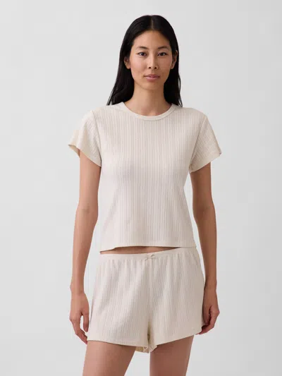 Gap Pointelle Pj T-shirt In Neutral