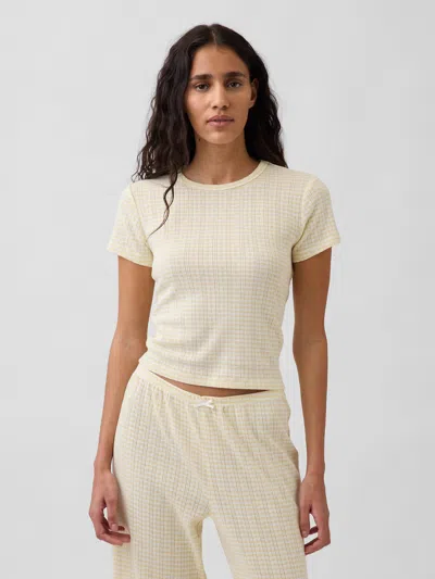 Gap Pointelle Pj T-shirt In White