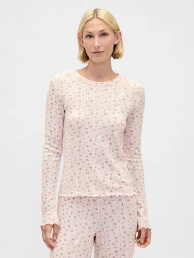 Gap Pointelle Pj Top In White