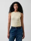 Gap Pointelle Shell Tank Top In Yellow