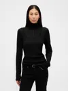 Gap Pointelle Turtleneck Sweater In Black