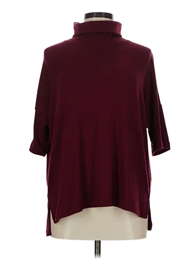 Pre-owned Gap Poncho In Burgundy
