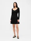 Gap Ponte Sweetheart Seamed Mini Dress In Black