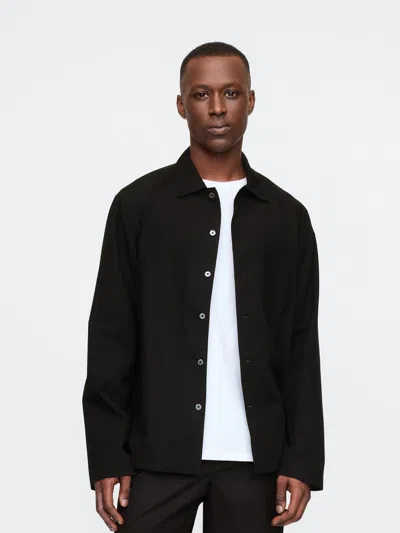 Gap Poplin Big Pj Shirt In Black