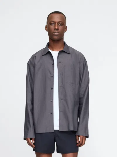 Gap Poplin Big Pj Shirt In Blue Chambray