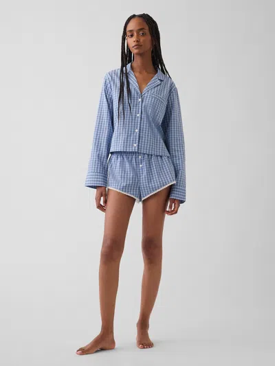Gap Poplin Bloomer Pj Shorts In Blue