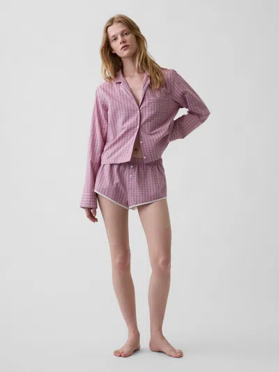 Gap Poplin Bloomer Pj Shorts In Pink