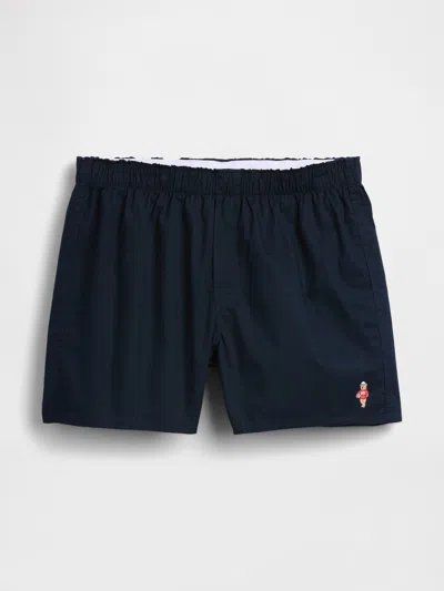 Gap Poplin Boxers In Blue