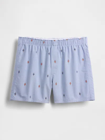 Gap Poplin Boxers In Blue