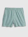 Gap Poplin Boxers In Green Check