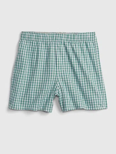 Gap Poplin Boxers In Green Check
