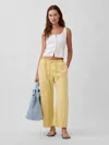 Gap Poplin Easy Double-knee Barrel Pants In Multi