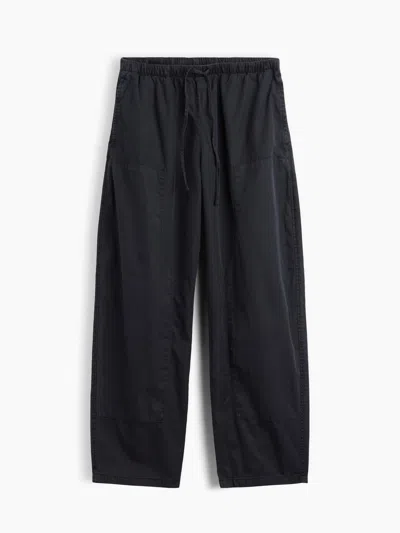 Gap Poplin Easy Double-knee Barrel Pants In Black