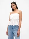 Gap Poplin Eyelet Ruffle Top