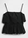 Gap Poplin Eyelet Ruffle Top