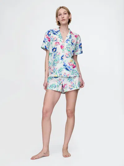 Gap Poplin Pj Boxer Shorts In Multi Color Floral Print