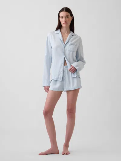 Gap Poplin Pj Boxer Shorts In Purple