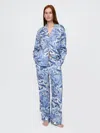 Gap Poplin Pj Pants In Blue & White Floral