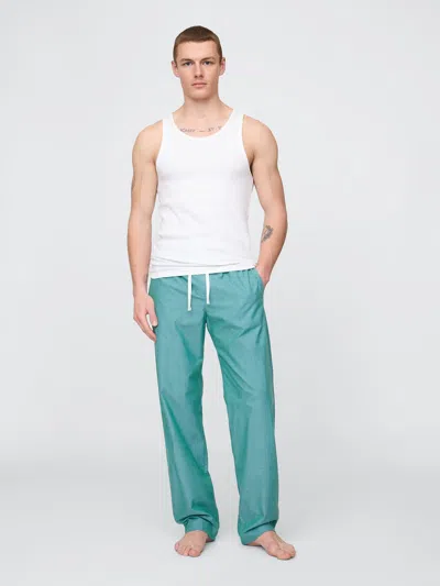 Gap Poplin Pj Pants In Gallant Green