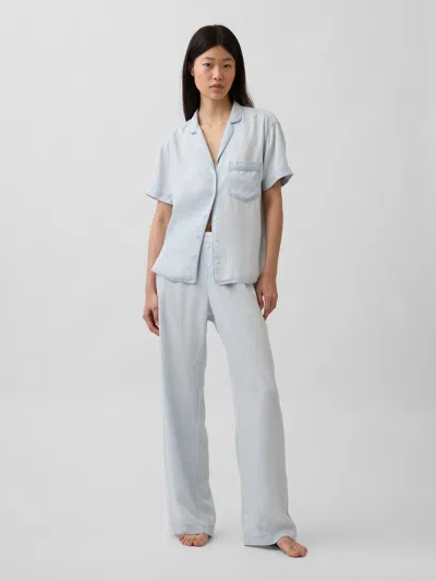 Gap Poplin Pj Pants In Blue