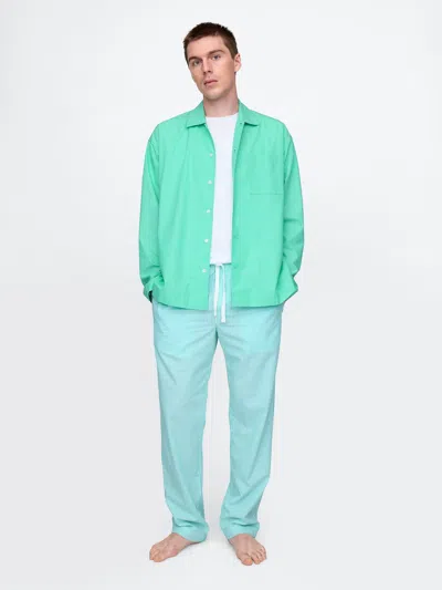Gap Poplin Pj Pants In Water Garden Green