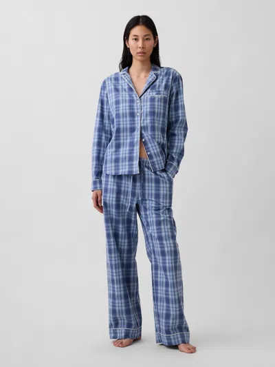 Gap Poplin Pj Set In Blue