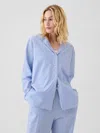 Gap Poplin Pj Shirt In Blue Stripe