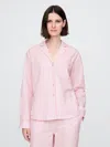 Gap Poplin Pj Shirt In Pink Gingham