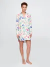 Gap Poplin Pj Shirtdress In Floral Multi Print