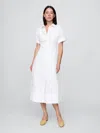 Gap Poplin Roll-cuff Midi Shirtdress