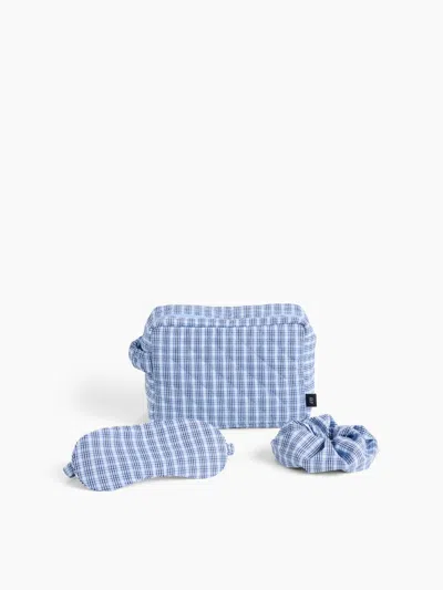 Gap Poplin Sleep Kit In Blue Plaid