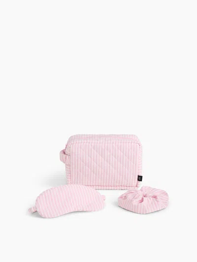 Gap Poplin Sleep Kit In Pink And White Stripe