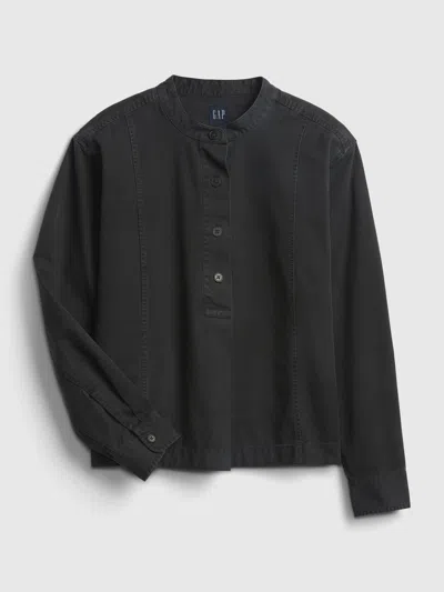 Gap Popover Shirt In Black