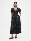 Gap Puff-sleeve Midi Dress