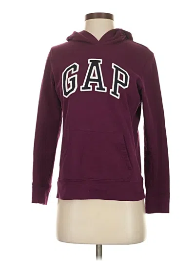 Pre-owned Gap Pullover Hoodie In Burgundy