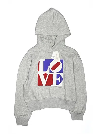 Pre-owned Gap Kids' Pullover Hoodie In Silver