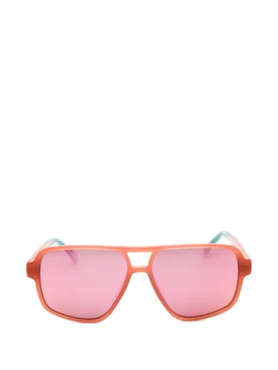 Gap Rectangle-frame Sunglasses In Orange