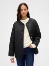 Gap Recycled Lightweight Oversized Quilted Liner Jacket In Black