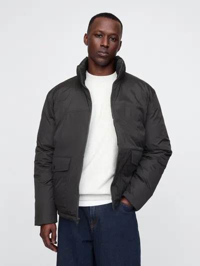 Gap Recycled Modern Puffer Jacket In Black
