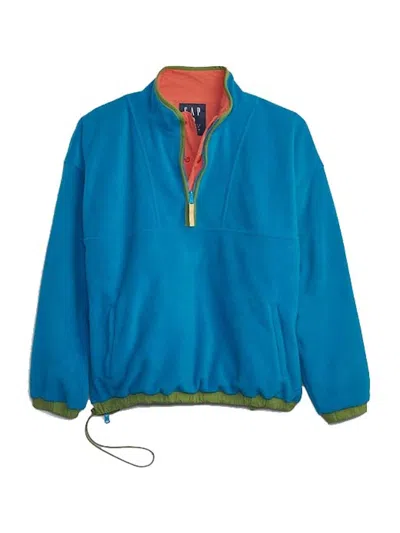 Pre-owned Gap Reissue × Sean Wotherspoon Recycled Reversible Halfzip Pulloverin Blue