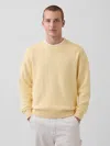 Gap Relaxed Crewneck Crop Sweater In Yellow
