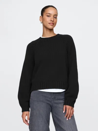 Gap Relaxed Crewneck Sweater In Black
