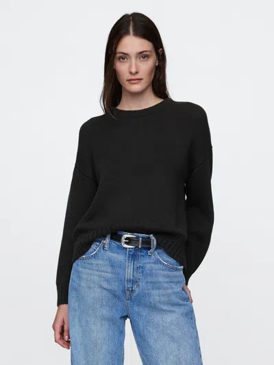 Gap Relaxed Crewneck Sweater In Black