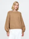 Gap Relaxed Crewneck Sweater In Camel Hair Tan
