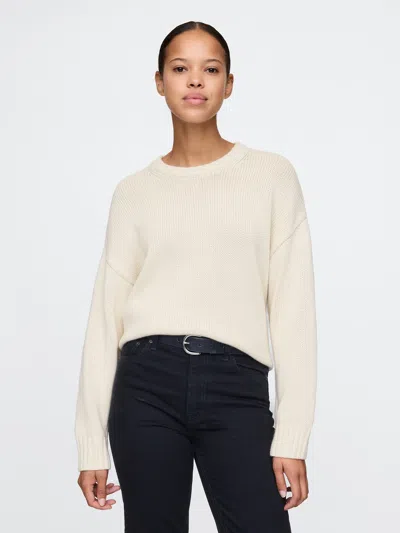 Gap Relaxed Crewneck Sweater In Chino Beige
