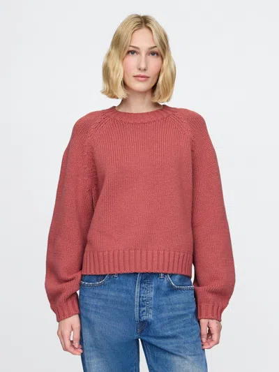 Gap Relaxed Crewneck Sweater In Cosmetic Pink