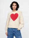 Gap Relaxed Crewneck Sweater In Modern Red Hearts