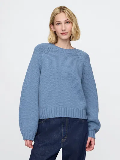 Gap Relaxed Crewneck Sweater In Soft Cornflower Blue