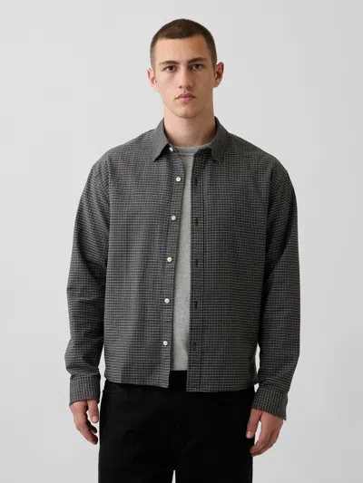 Gap Relaxed Crop Straight-hem Oxford Shirt