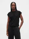Gap Relaxed Crop T-shirt In Black
